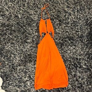 Women’s orange dress (back open)